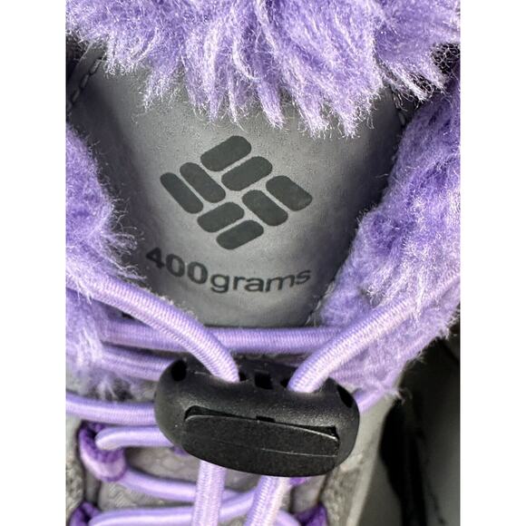 Columbia Bugaboot Plus IV Omni-Heat Boot Girl's Size 6 Gray Purple BY5954-036 - Picture 3 of 11